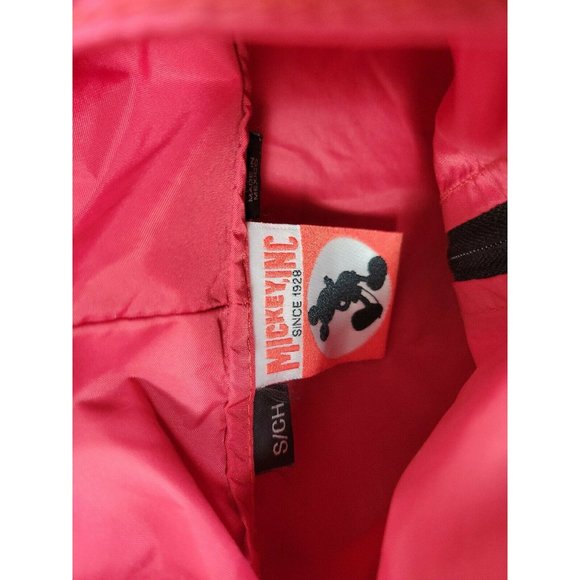 Mickey Mouse Walt Disney Men's SMALL Windbreaker Red Nylon Jacket Vintage Zip - Picture 7 of 12
